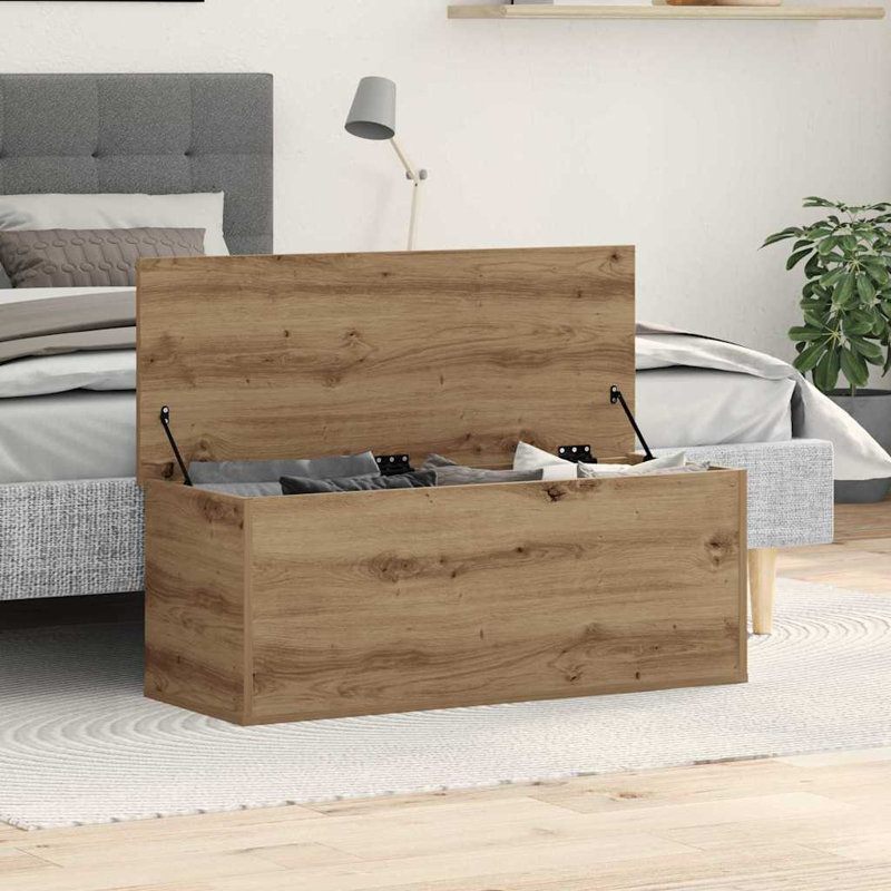 Storage Chest Home Organiser Cabinet Trunk Container Engineered Wood, Artisan Oak