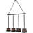 4 - Light Textured Black Kitchen Island Pendant