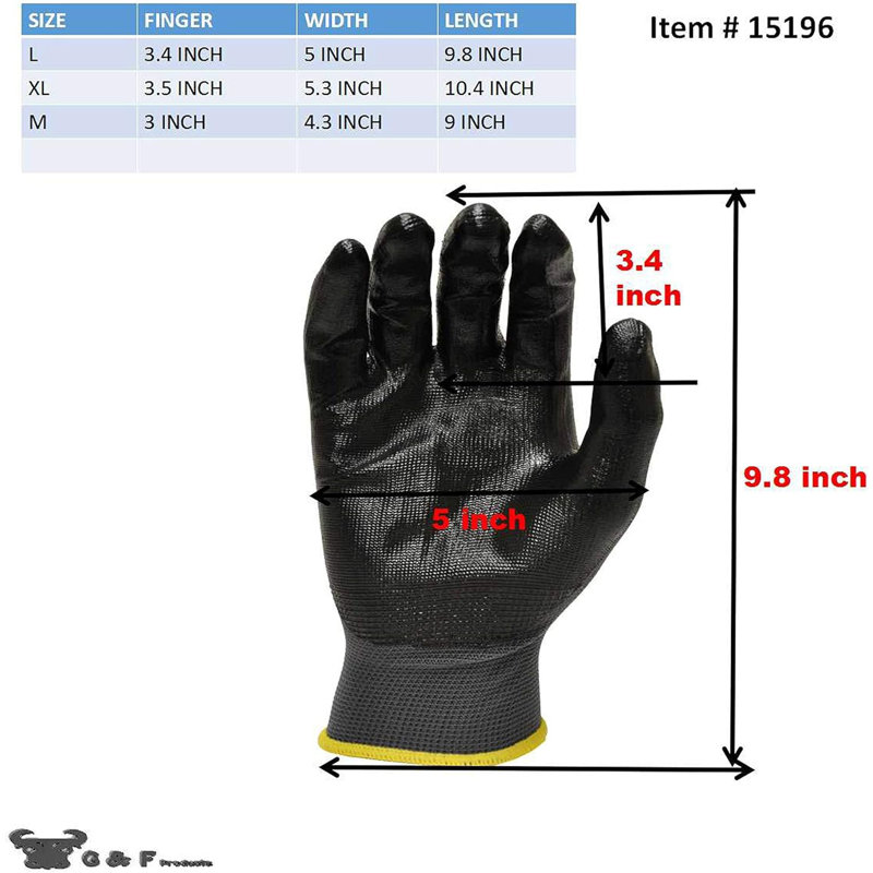 G & F Products Oven Glove Set, Large