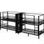 Lit superposé quadruple en métal noir simple, peu encombrant, silencieux et garde-robe encastré, sommeil facile à assembler-118897267