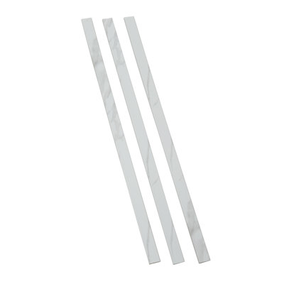 Palisade 24in. Vinyl Backsplash Trim in Carrara Marble 3-Pack
