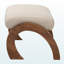 Repose-pieds en tissu beige clair Incanto-586941630