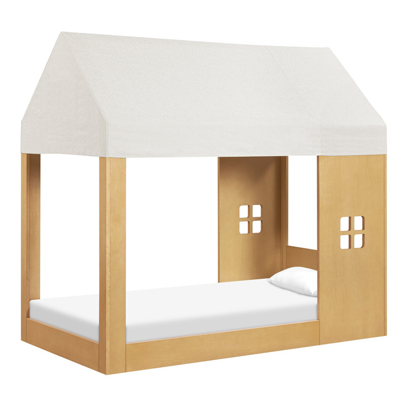 Uchi Montessori-Inspired House Twin Bed, Honey, Twin