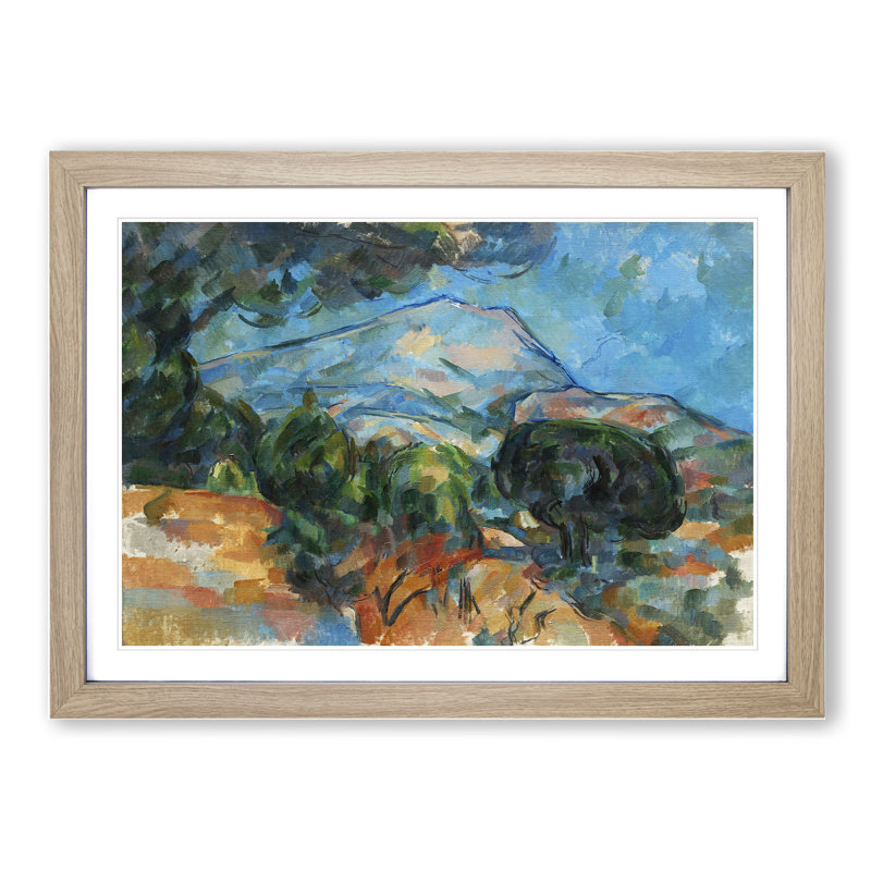 Mont Sainte - Victoire Vol.3 By Paul Cezanne - Picture Frame Graphic Art, Oak Framed, 48cm H x 65cm W x 2cm D
