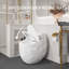 Toilette simple à chasse d'eau brillante 1,28 en forme d'œuf - Design unique, médiocre, siège à dégagement rapide, fonction, porcelaine sans soudure, eau, hauteur standard ergonomique pratique et esthétique
