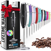 Milk Frother, 5 in 1 Electric Magnetic Milk Frother and Hot Chocolate Milk  Maker Stainless Steel for Coffee, Latte, Cappuccino, Hot Chocolates  (5.1oz/10.1oz) 