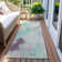 Machine Washable Indoor/Outdoor Xhevrie Teal Rug