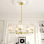 Vittori 5 - Light Gold Steel & Glass Dimmable Classic / Traditional Chandelier