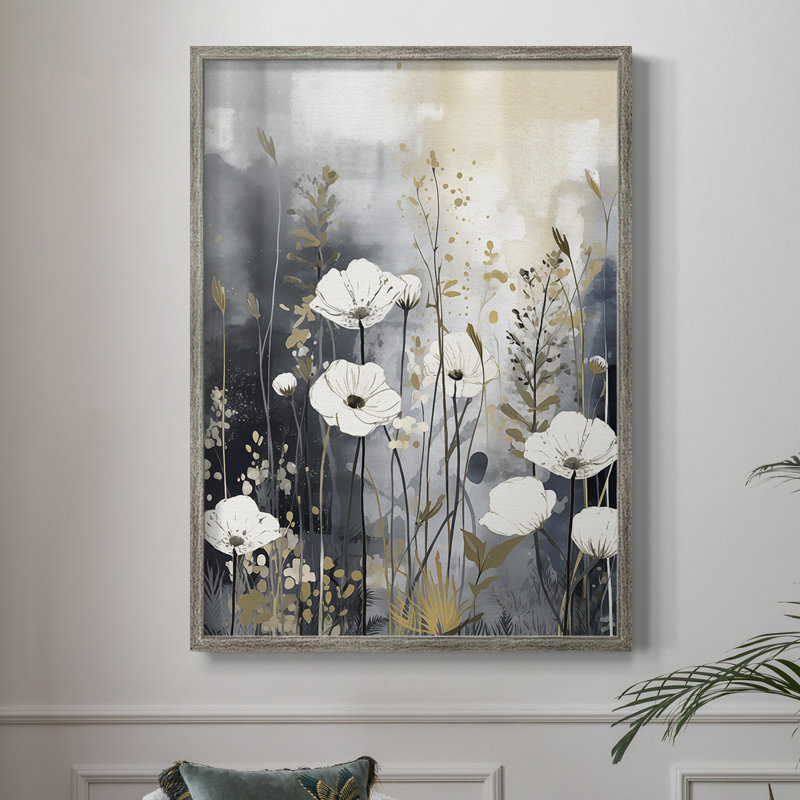 Impression encadrée FLORAL Series CCCCXIX - Bois massif, H 15 po x l 12 po