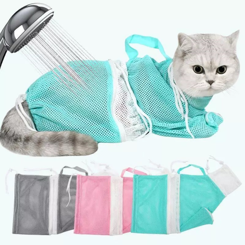 Chat sac de bain chiot nettoyage sac de douche sac de toilettage pour le bain anti-rayures