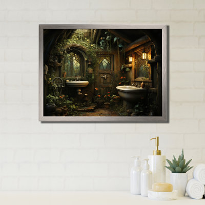 Bathroom Rustic Woodland Retreat III - Bathroom Wall Art