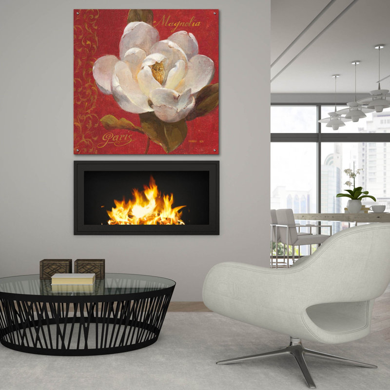  «Paris Blossom 3» par Danhui Nai, art mural en verre acrylique, 36 po x 36 po