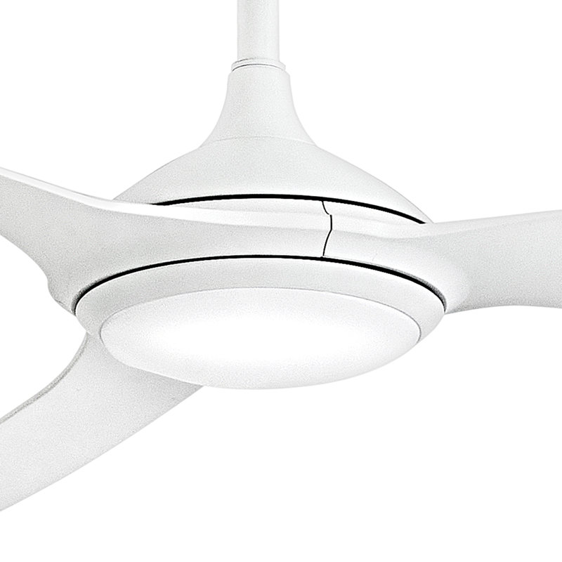 Ventilateur de plafond à DEL Hinkley Talon, Blanc mat, Blanc