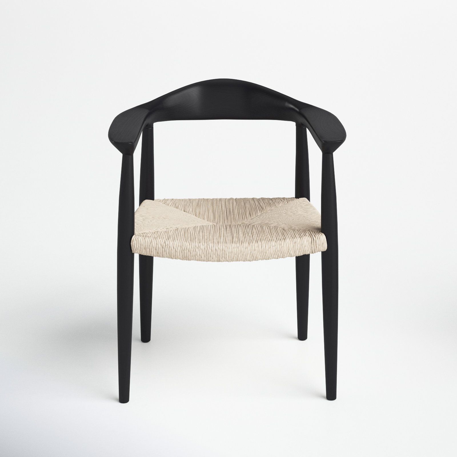 Arlo Teak Dining Armchair, Black
