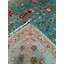 Tapis bleu sarcelle en laine et coton Original