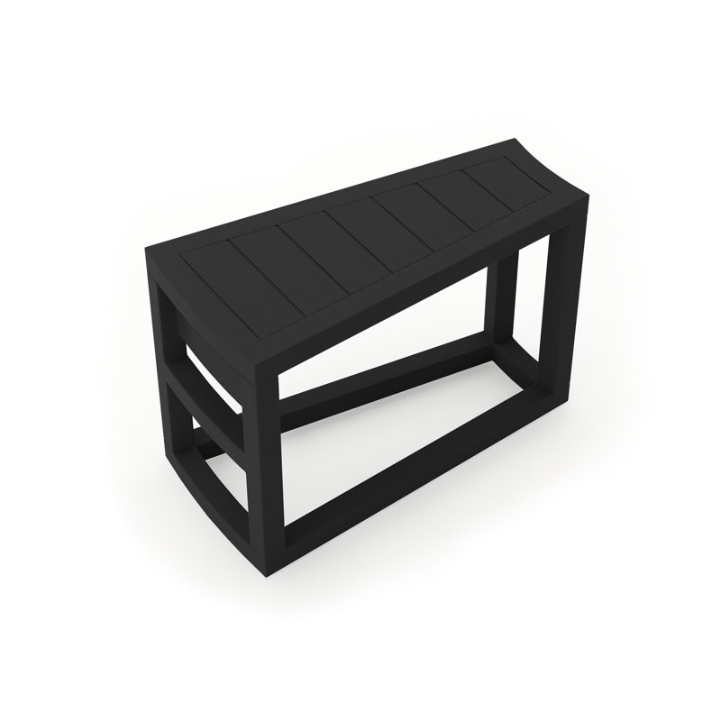 Avion Outdoor Wedge Side Table, Black
