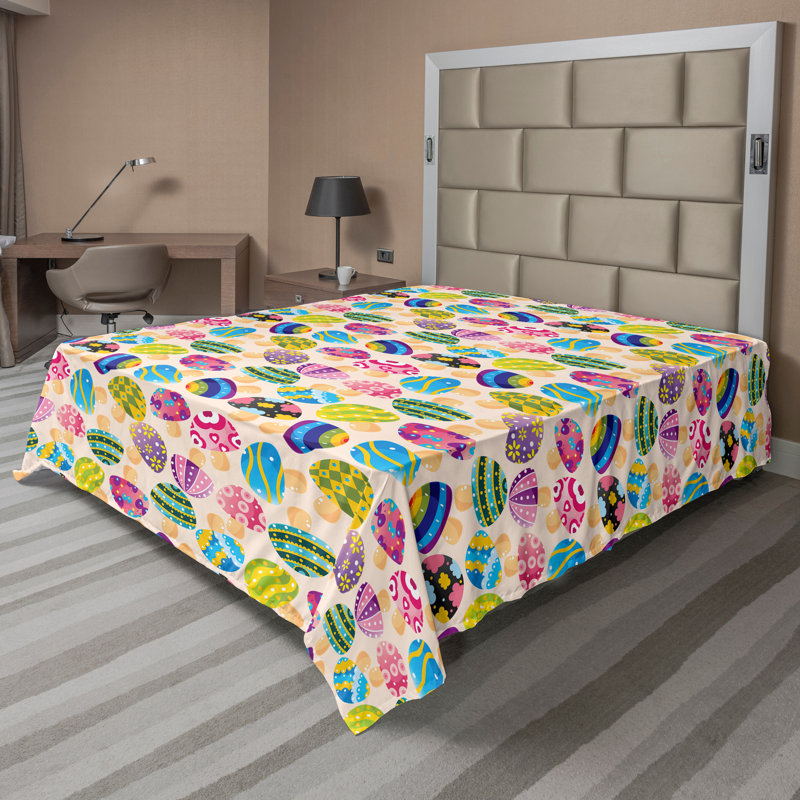 Multicolore drap plat Ambesonne, Drap plat de taille double