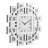Wall Clock In Mirrored & Faux Gemstones
