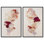 Burgundy Flow Duet Canvas Print Abstract Boho Art Set by Art Remedy, Black Frame, 10 x 15