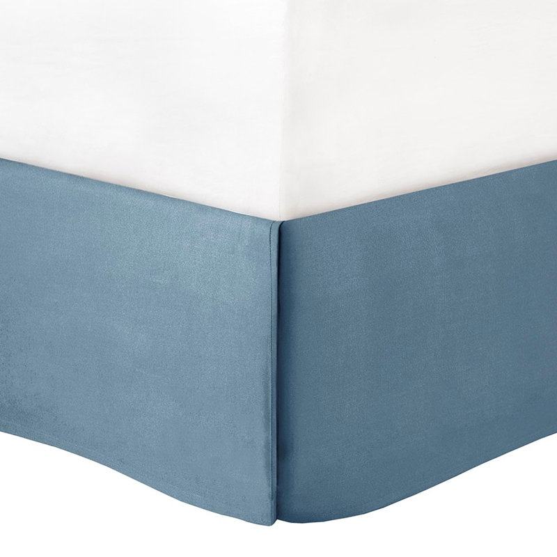 Literie en coton pour lit très grand bleu - imprimé floral à médaillon, détails floraux brodés à motif de lit réversible 8 pièces