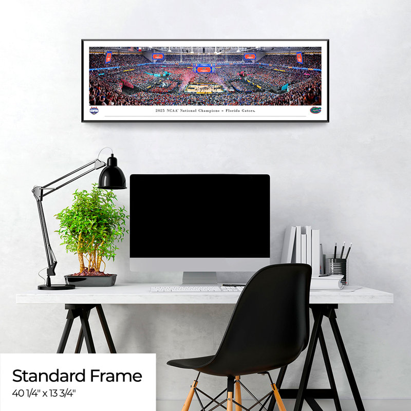 2025 NCAA Basketball National Champion, Florida Gators - reproduction encadrée, H 13,75 po x l 40,75 po