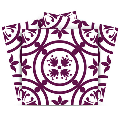 Carreaux à peler et coller amovibles 12 po x 12 po Merlot Lisa