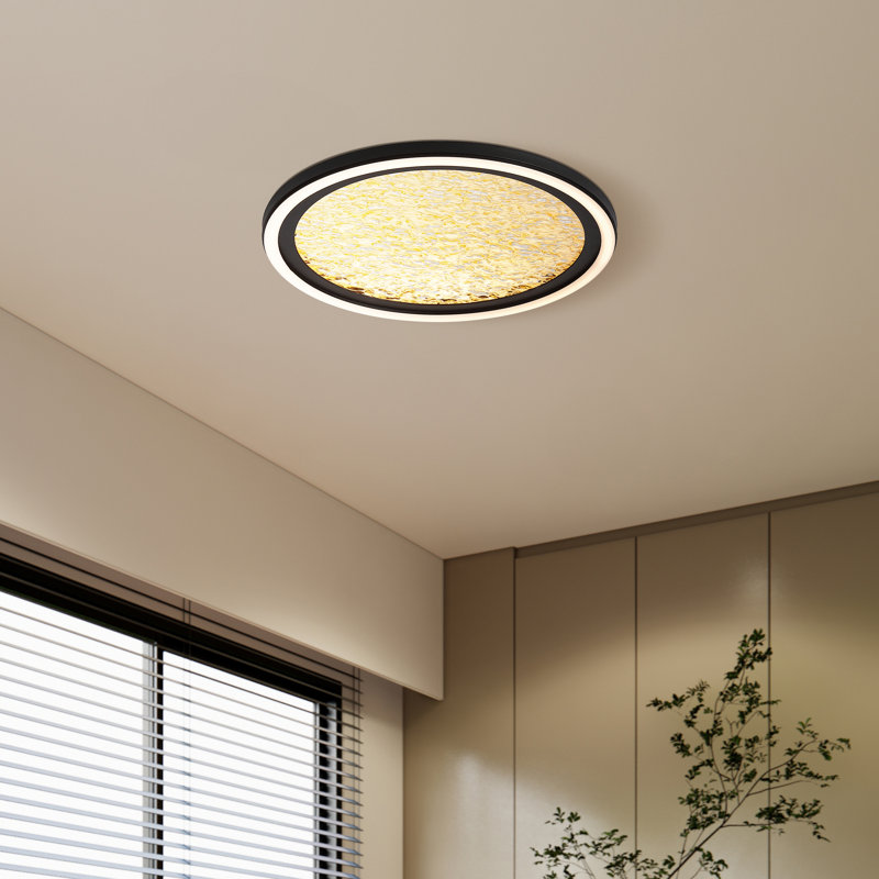 Azeemah Plastic LED Flush Mount, 6cm H x 30cm W x 30cm D