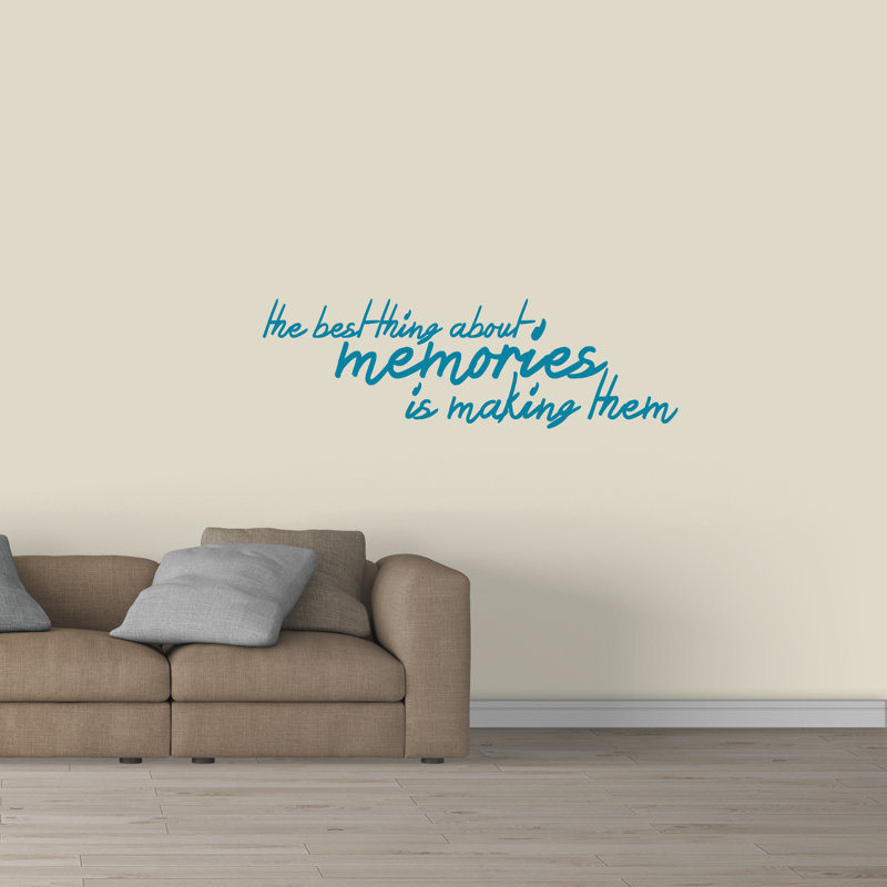 Text & Numbers Wall Decal, Teal