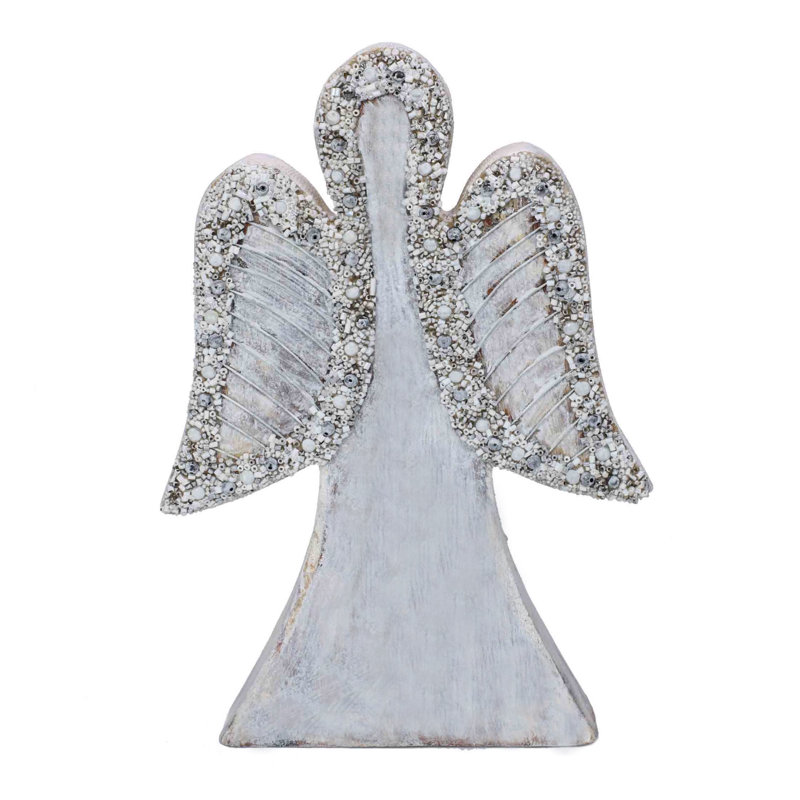 Sculpture anges en bois, Blanc