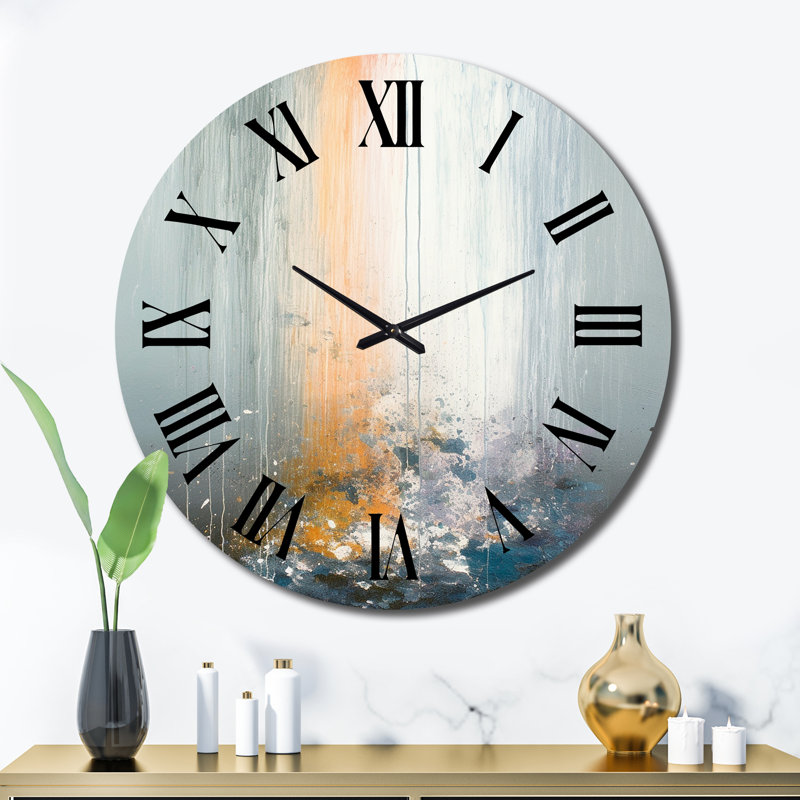 Horloge murale en métal, Très grand
