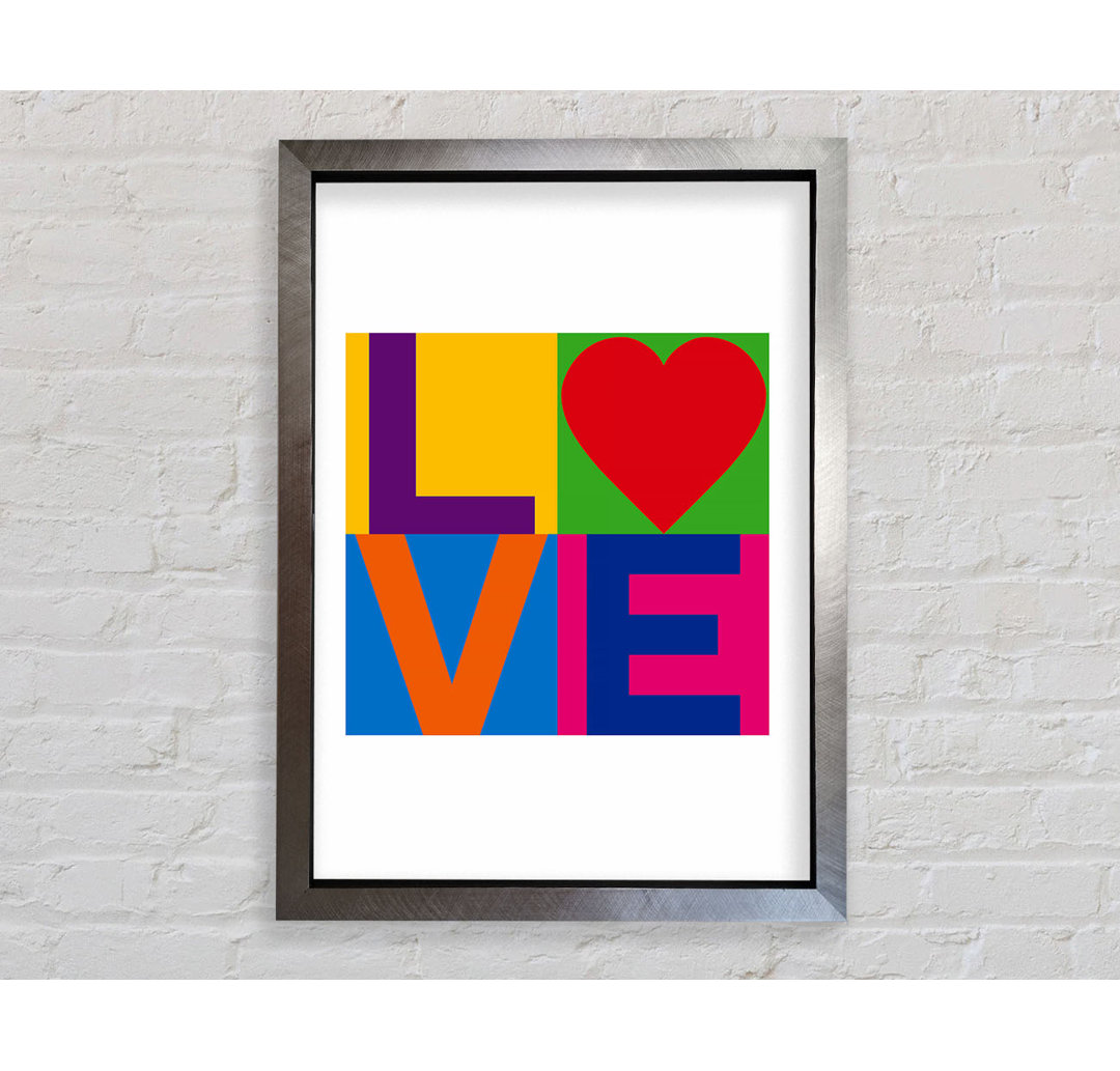 Gerahmter Kunstdruck Love Colours