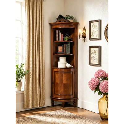 Armoire de coin en bois massif Traditional