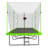 10x17FT Rectangular Trampoline with Basketball Hoop & Advanced Ladder - Green/Black
