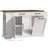 51.2" Kitchen Island with Power Outlet & Drop Leaf, Rolling Storage Cart with Trash Can Cabinet-2091078281