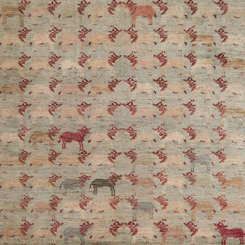 Abstract Indoor Rug, Square 3'