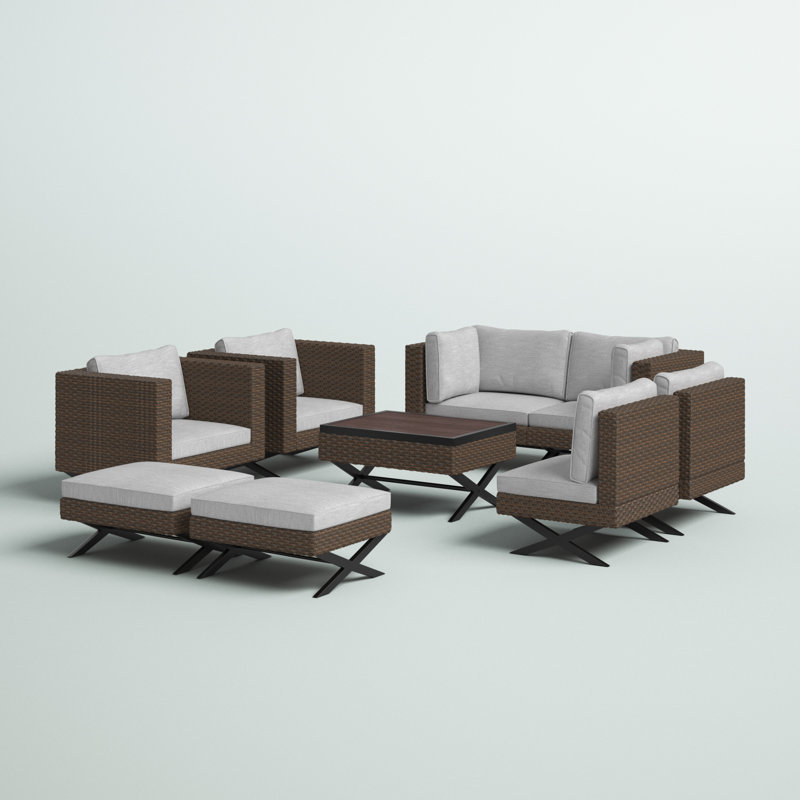 Boydston 6 - Person Patio Conversation Set with Cushions