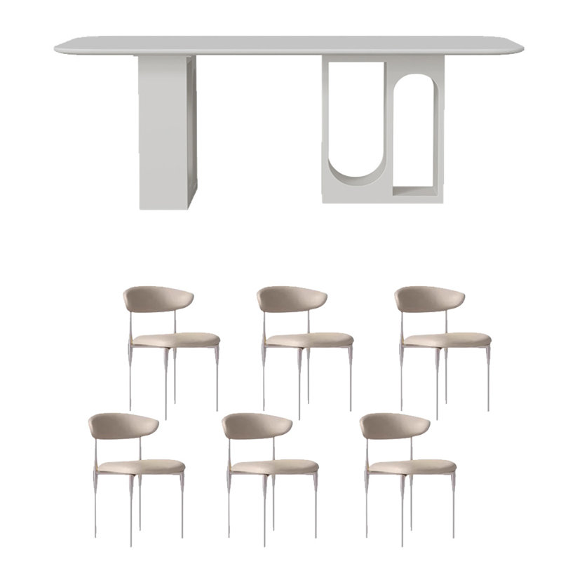 Ensemble de table de salle à manger Superior, H 29,53 po x L 70,87 po x l 35,43 po