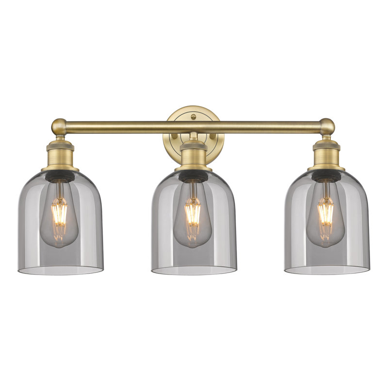 Allysson 3 - Light Dimmable Vanity Light, Light Smoke, Brushed Brass