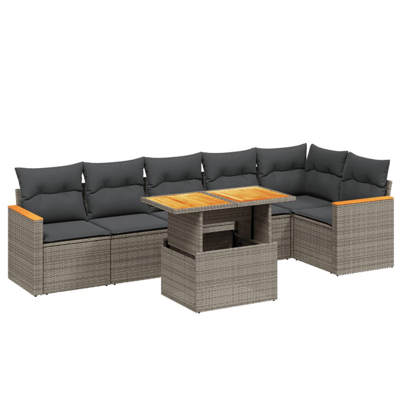 Vidaxl Garden Sofa Set Grey