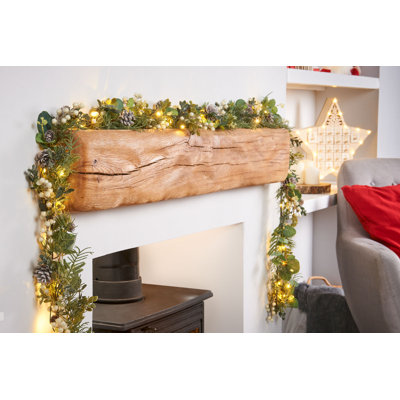 20.32cm Lighted Faux Garland with Lights