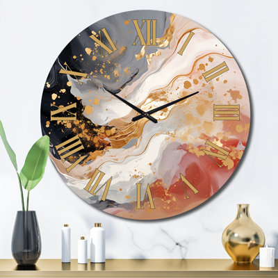 Horloge murale rose