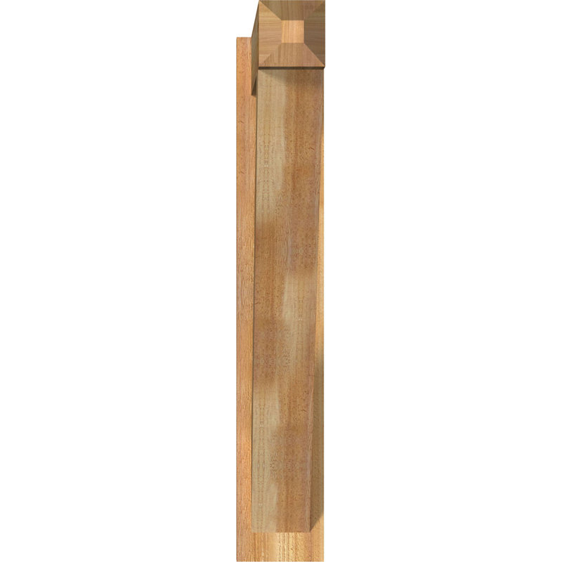 Artisan traditionnel en bois rustique, Cèdre rouge de l'Ouest de 6 po (sciage brut), P 32 po x H 36 po
