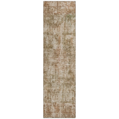 Mezzara Beige Washable Indoor-Outdoor Rug - LOOMLAN