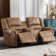 Causeuse inclinable manuelle en similicuir de 76 po de large avec console centrale Margena