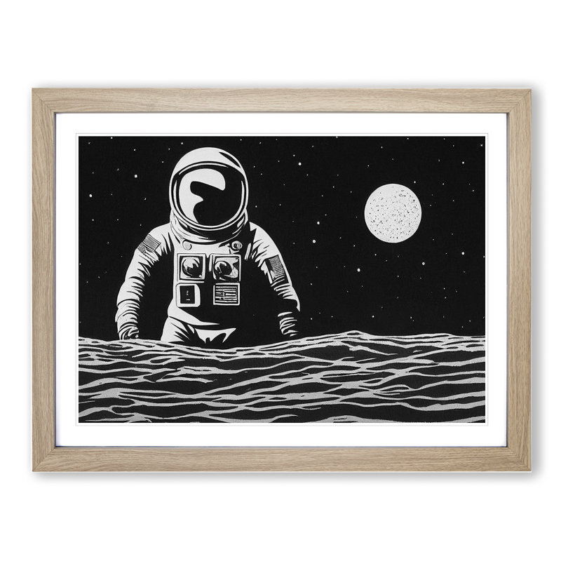Astronaut Monochrome Vol.1 - Framed Print
