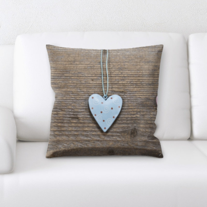 Faux Leather Throw Pillow