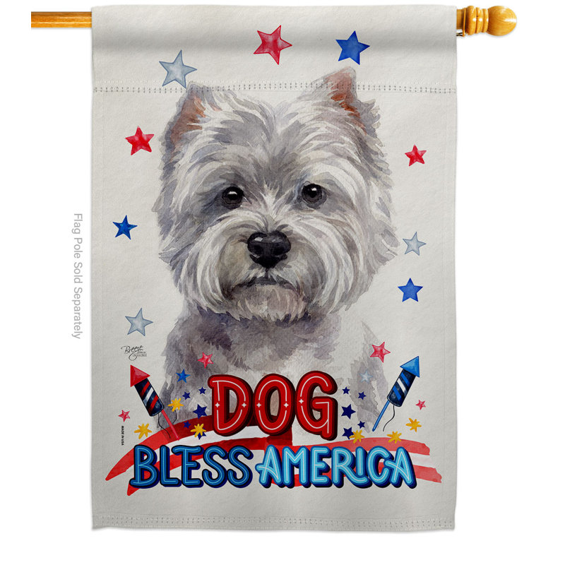 Drapeau de maison patriotique en polyester 40 x 28 pi Westie