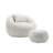 Watban 41.3'' Wide Tufted Chenille Compression Barrel Accent Chair and Ottoman-169288264