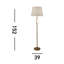 Almond 152cm Chrome Traditional Floor Lamp