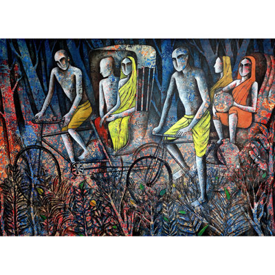 Voyage à la campagne | Acrylique sur toile | Par Ranjith Raghupathy